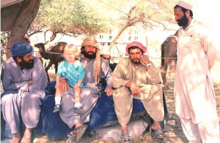 Lucy in camel market.
